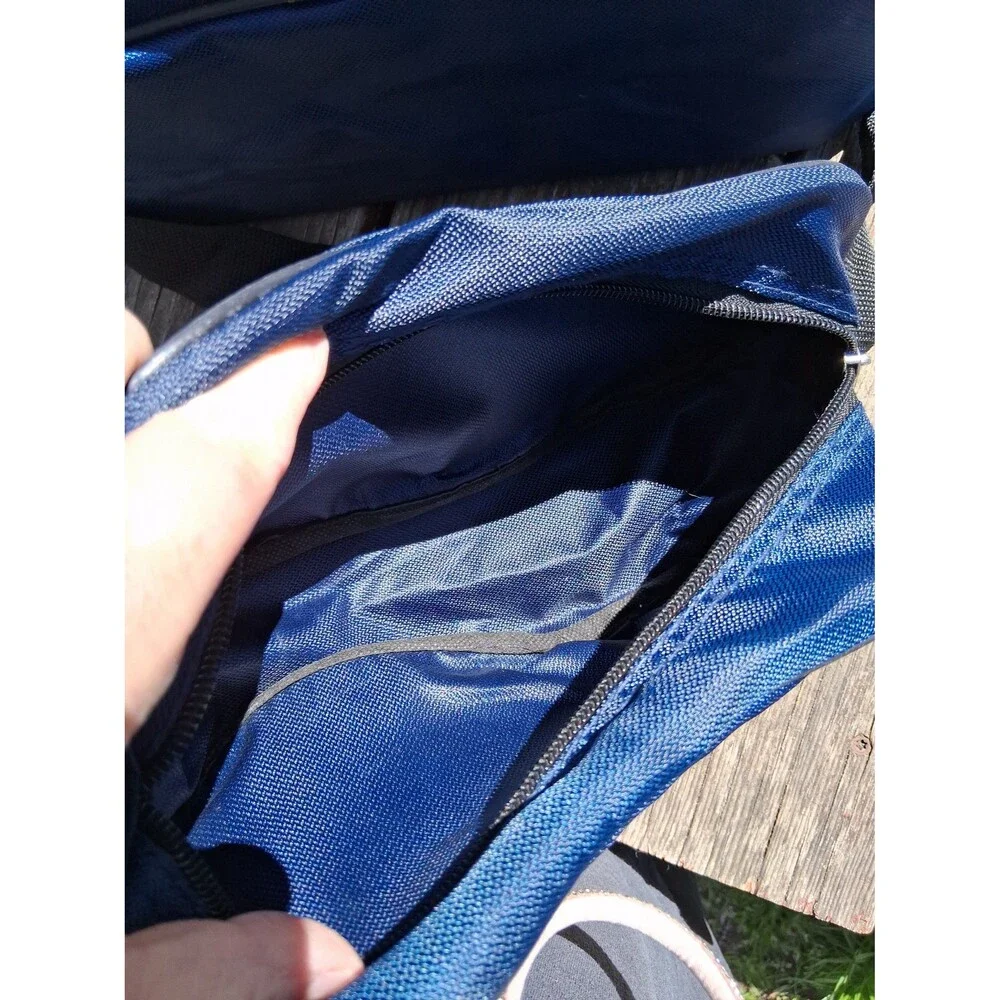 Blue Medium Travel Shoulder Bag by TAG w/Small Accessories Bag Tablet